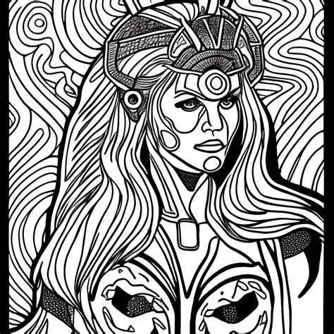 Boadicea Coloring Page · Creative Fabrica