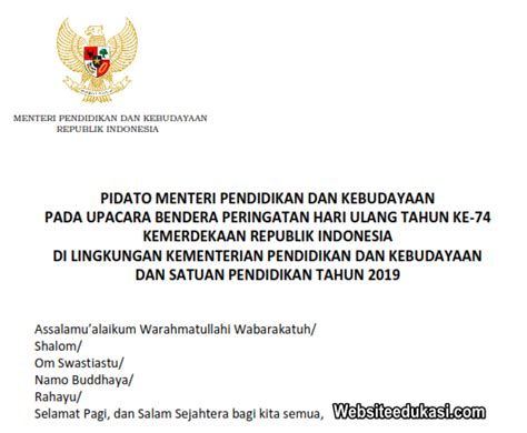 Pidato Sambutan Kepala Sekolah