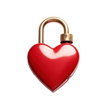 Heart Shaped Padlock Valentine Day Symbol Valentines Day Red Heart