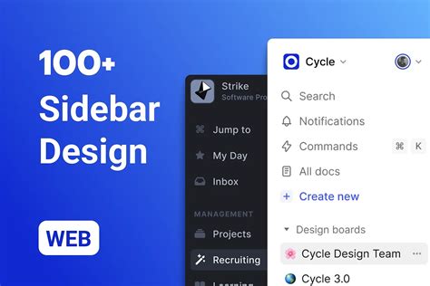 A Guide To Ui Design 100 Innovative Sidebar Examples Eagle Community