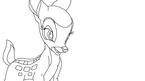 Faline LineArt - Bambi Wallpaper (37582277) - Fanpop