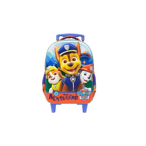 Mochila de Rodas Escolar Média Patrulha Canina Paw Patrol3D no Shoptime