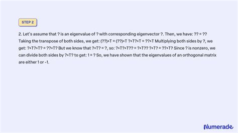 SOLVED: A square matrix ð Œ is known as orthogonal if ð Œ^Tð Œ = ð ˆ ...