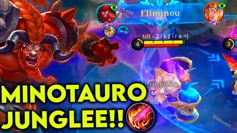 FIZ O MINOTAURO NA JUNGLE KKKKK Mobile Legends YouTube