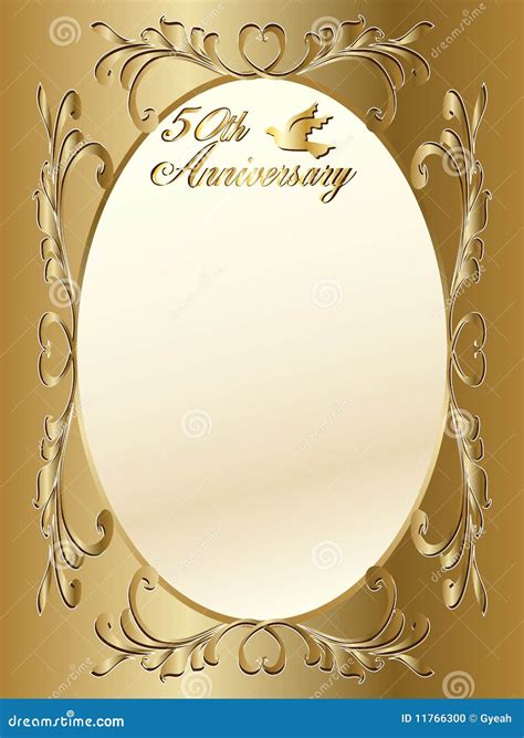 50th Wedding Anniversary Border Stock Photo - Image: 11766300