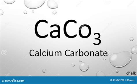 Calcium Carbonate Formula on Waterdrop Background Stock Illustration - Illustration of name ...