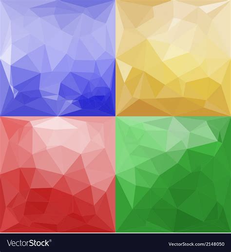 Polygon Abstract Pattern Background In Flat Color Vector Image