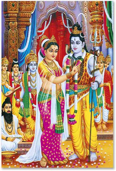 Shiva Parvati Marriage Paintings