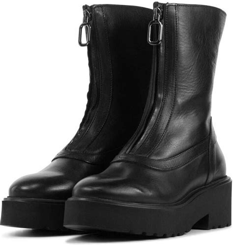 Via Vai Bobbi Strip 59019 Leren Enkelboots Zwart Schoenen Nl