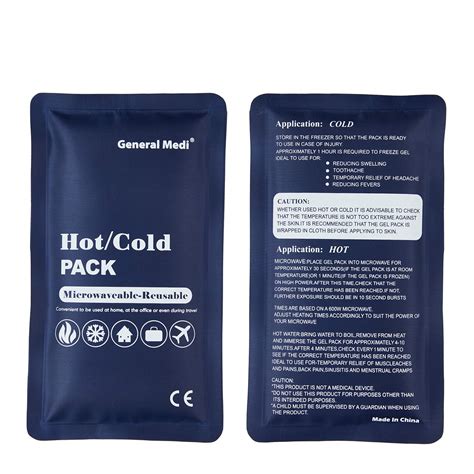 General Medi Hot And Cold Reusable Gel Pack Compress Wrap Pack Of 3