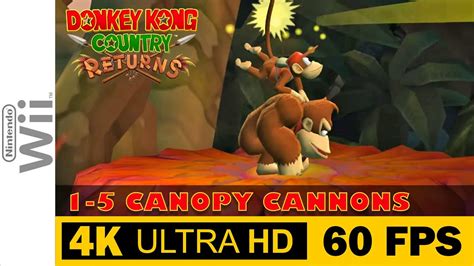 1 5 CANOPY CANNONS Donkey Kong Country Returns Walkthrough No