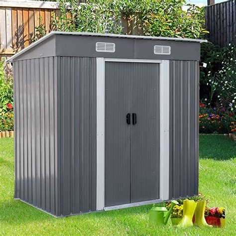 Amazon Arlopu 6 X 3 5 FT Outdoor Storage Shed Metal Sheds With