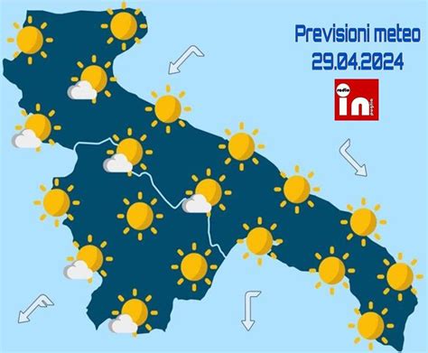 METEO Le previsioni in Puglia e Basilicata per lunedì 29 aprile