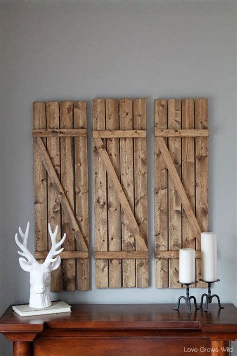 Rustic Diy Barn Wood Shutters Shelterness