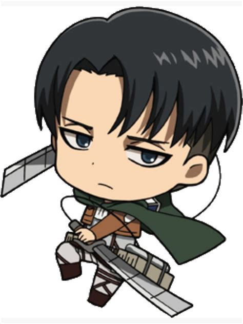 Levi Ackerman Chibi Poster By Animeworldz Redbubble