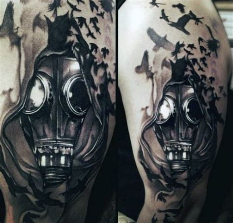 Gas Mask Tattoo Designs For Men Inspiration Guide