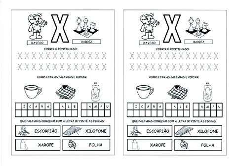 X Palavras De Letras Para Criancas