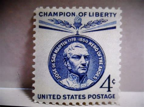 Scott Jose De San Martin Champion Of Liberty Cent Stamp Mnh