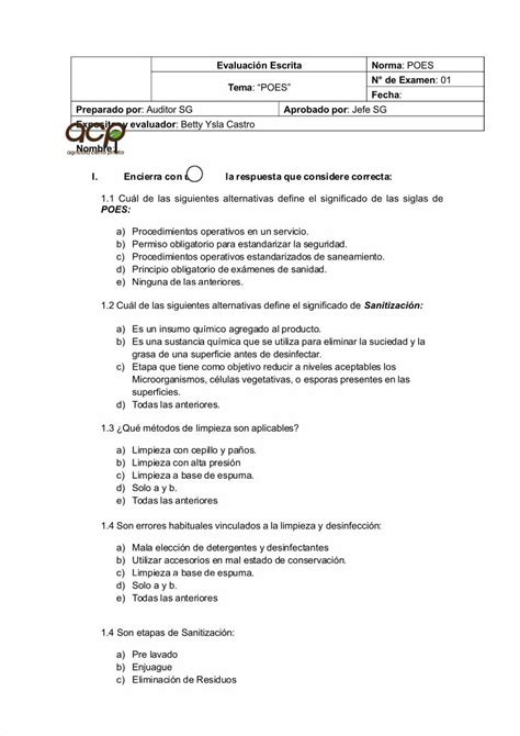 Pdf Examenes De Capacitaci N Poes Dokumen Tips