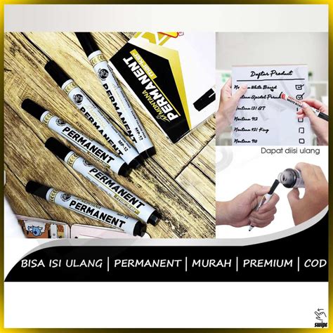 Jual Spidol Permanen Bisa Di Isi Ulang Refill Tinta Permanent Ink Hitam