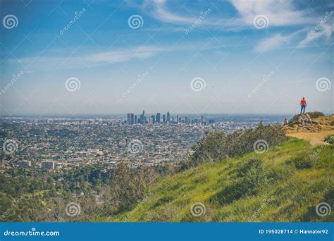 Hollywood Hills Los Angeles Griffith Park Hiking Trail Editorial