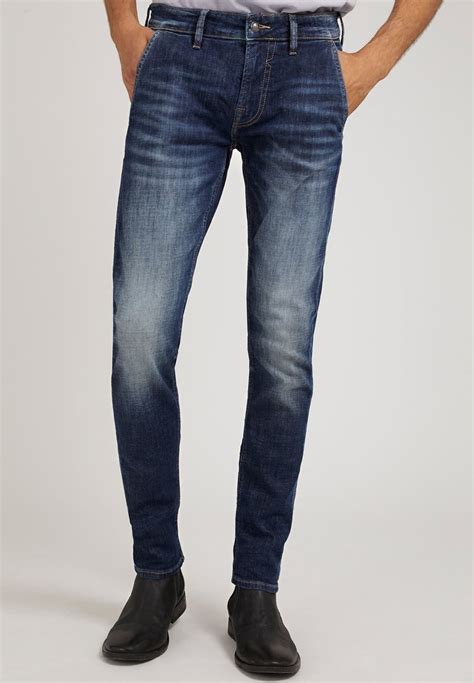 Guess Slim Fit Jeans Blau Blue Zalando De