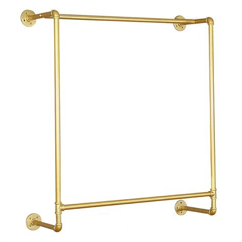 Yiyibyus Gold Iron Wall Mounted Clothes Rack In W X In H