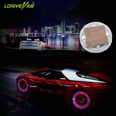 Car Styling LED Auto Solar Energy Flash Wheel Tire Valve Cap Neon Light