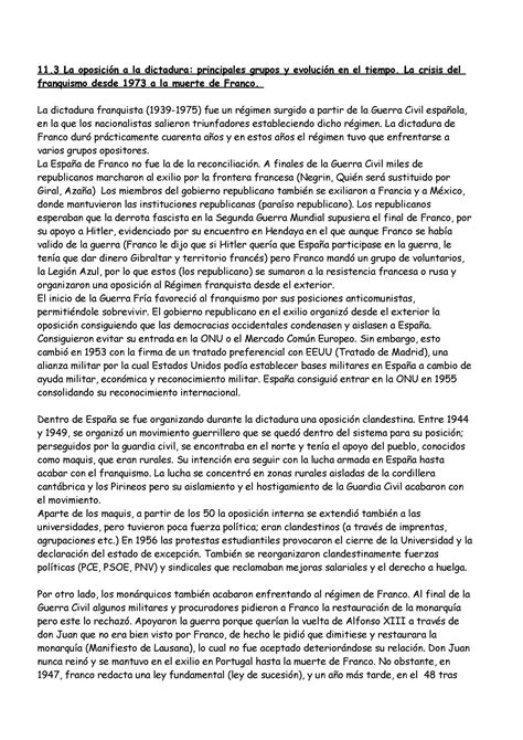 11 Historia Siglo 19 11 La Oposición A La Dictadura Principales Grupos Y Evolución En El