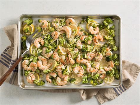 Easy Sheet Pan Shrimp And Broccoli Bake