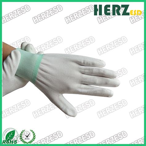 13 Gauge Esd Protection Gloves Pu Coated Nylon Palm Esd Safe Gloves