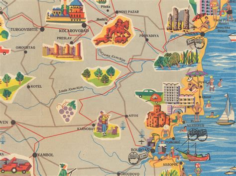 Vintage Tourist Map Bulgaria 1963 Old Sofia Map Antique - Etsy Australia