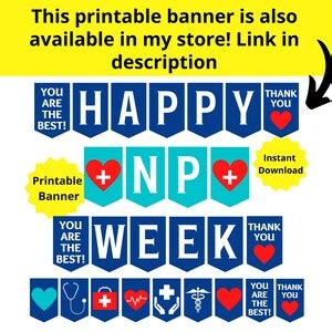 Nurse Practitioner Week Printable Poster Happy NP Week Sign Nurse