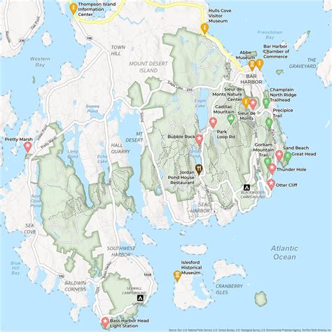 Acadia National Park Map Gis Geography