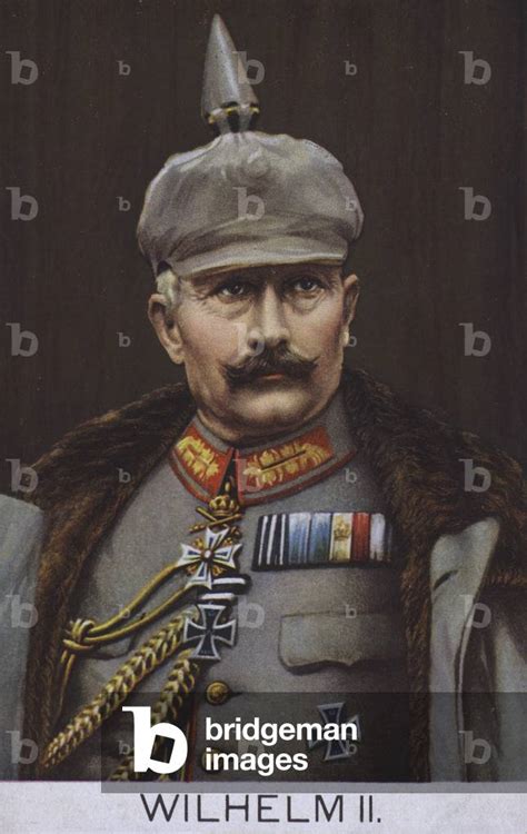 Kaiser Wilhelm II of Germany in military uniform (colour litho)