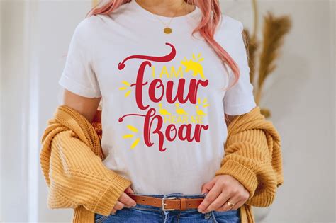 I Am Four Hear Me Roar Svg Graphic By Selinab Creative Fabrica