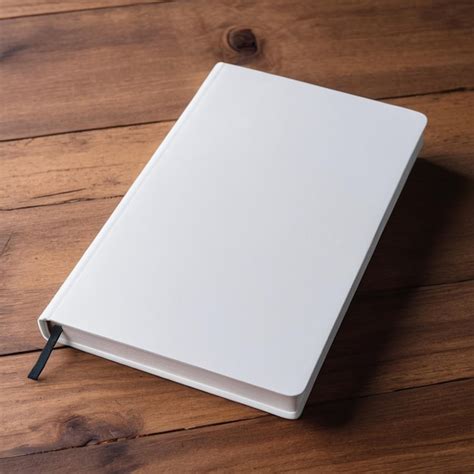 Modelo De Cuaderno De Tapa Dura Blanco Foto Premium