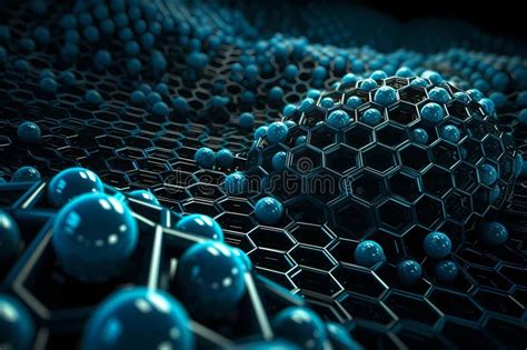 Nanotechnology Structure Of Hexagonal Nano Material Macro Abstract