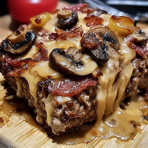 Bacon Mushroom Swiss Cheese Meatloaf By Recipeshub Oct 2024 Medium