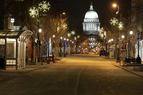 State Street At Night Editorial Image Image Of Christmas 64458310