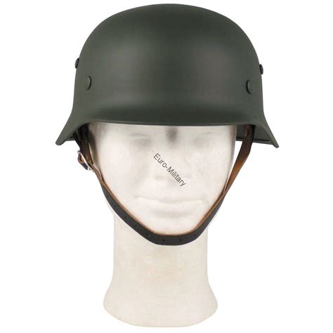 World War 1 & 2 | WW2 German Army M35 Steel Helmet - WH Green