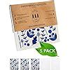 SUPERSCANDI Blueberry 5 Pack 3 Patterned 2 White Swedish Dishcloths