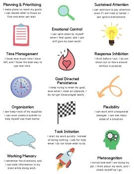 Executive Function I Can Poster By Ms Barnett Hills Resources