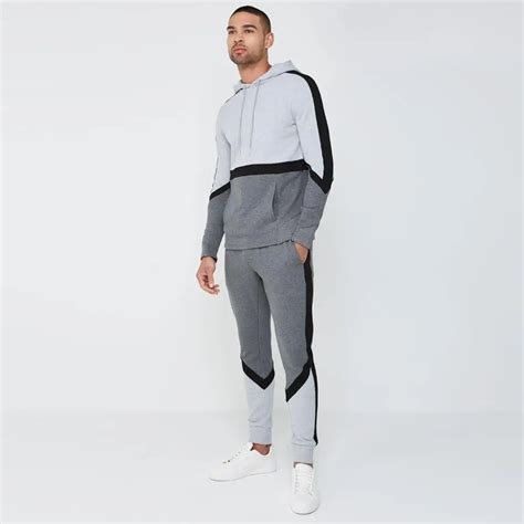 Blank Tracksuit 100 Cotton With Strong Man Loose Fit 2 Pieces Sweat