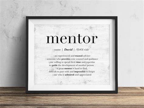 Personalized Gift For Mentor Thank You Mentor Print Sign Custom