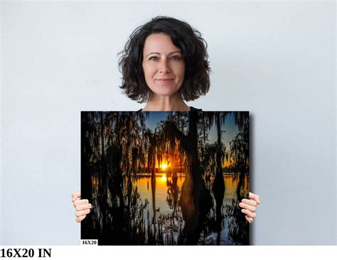 Louisiana Swamp Sunset Canvas Print, Henderson Louisiana, Wall Decore