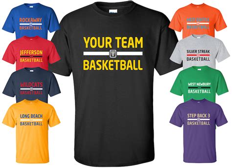 Basketball Team T-shirt With YOUR CUSTOM TEXT Available in - Etsy