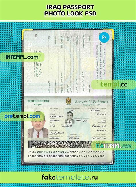 Jordan passport PSD download scan and photo look templates | by