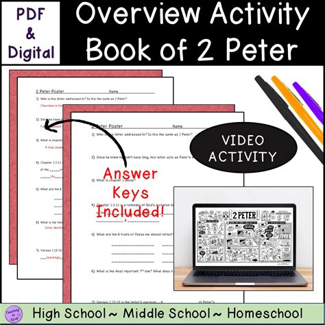 2 Peter Bible Summary Overview Activity | Made By Teachers