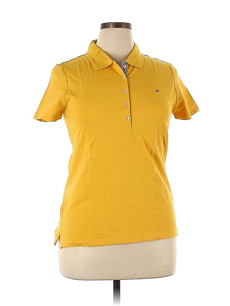 Tommy Hilfiger Yellow Short Sleeve Polo Size L 67 Off Thredup